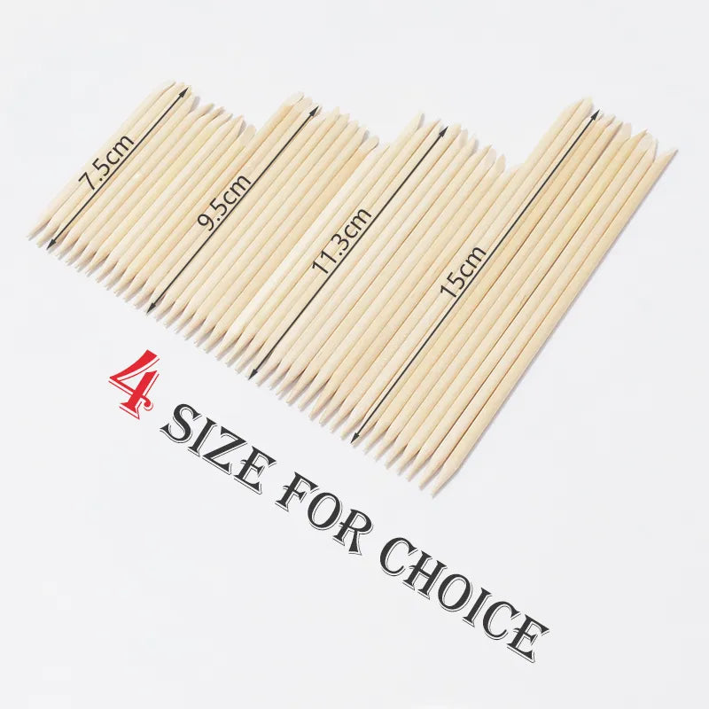 Lurayee Nail Cuticle Pusher Nail Manicures Remover Wooden Design