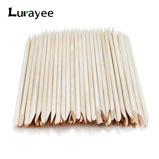 Lurayee Nail Cuticle Pusher Nail Manicures Remover Wooden Design